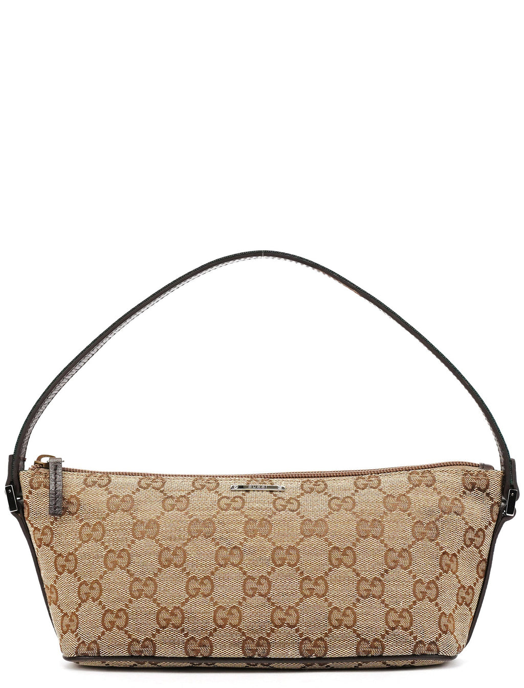 141809 Beige Brown GG Boat Pochette