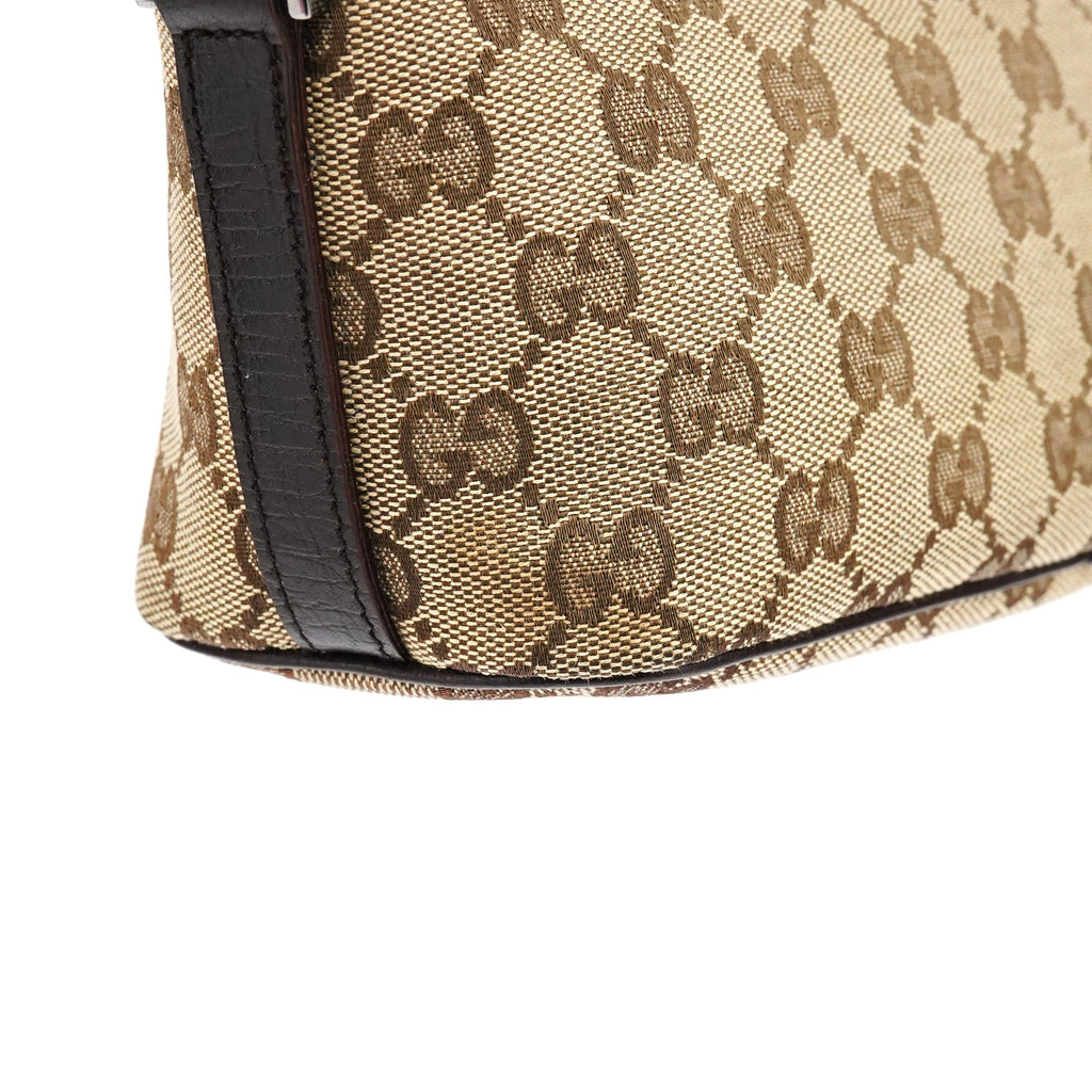141809 Beige Brown GG Boat Pochette