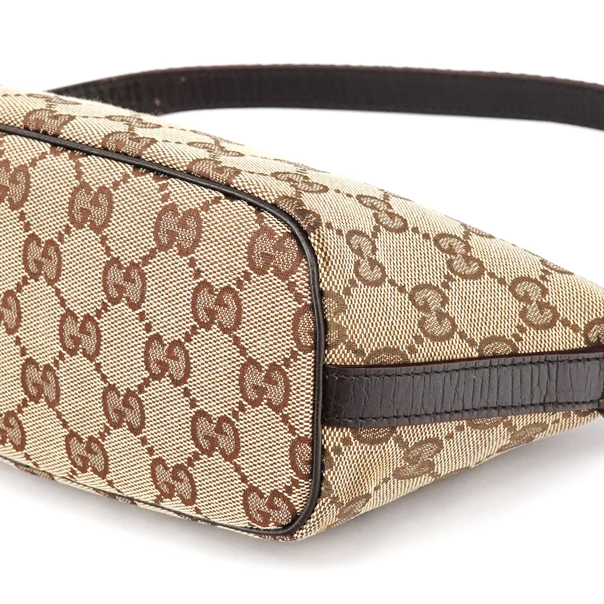 141809 Beige Brown GG Boat Pochette