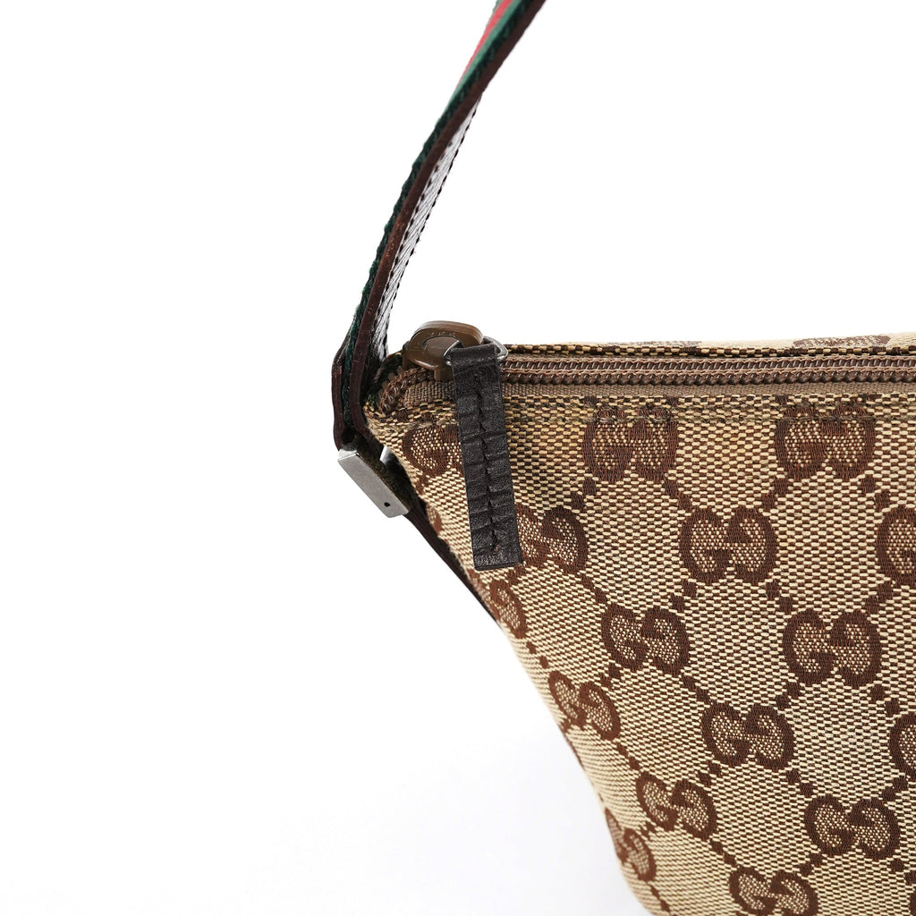 141809 Beige Brown GG Boat Pochette
