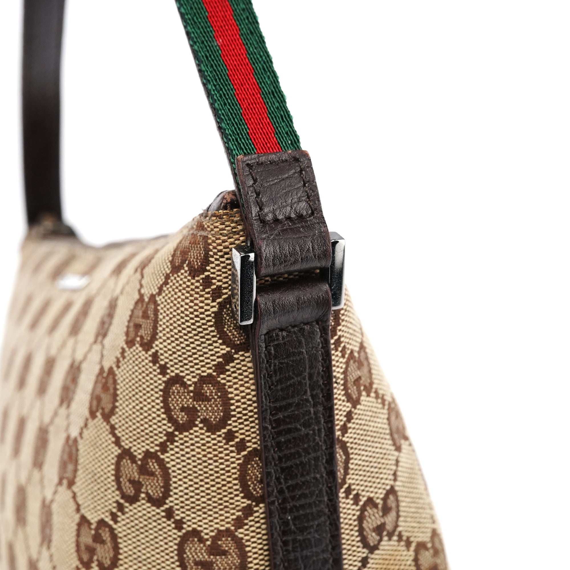 141809 Beige Brown GG Boat Pochette