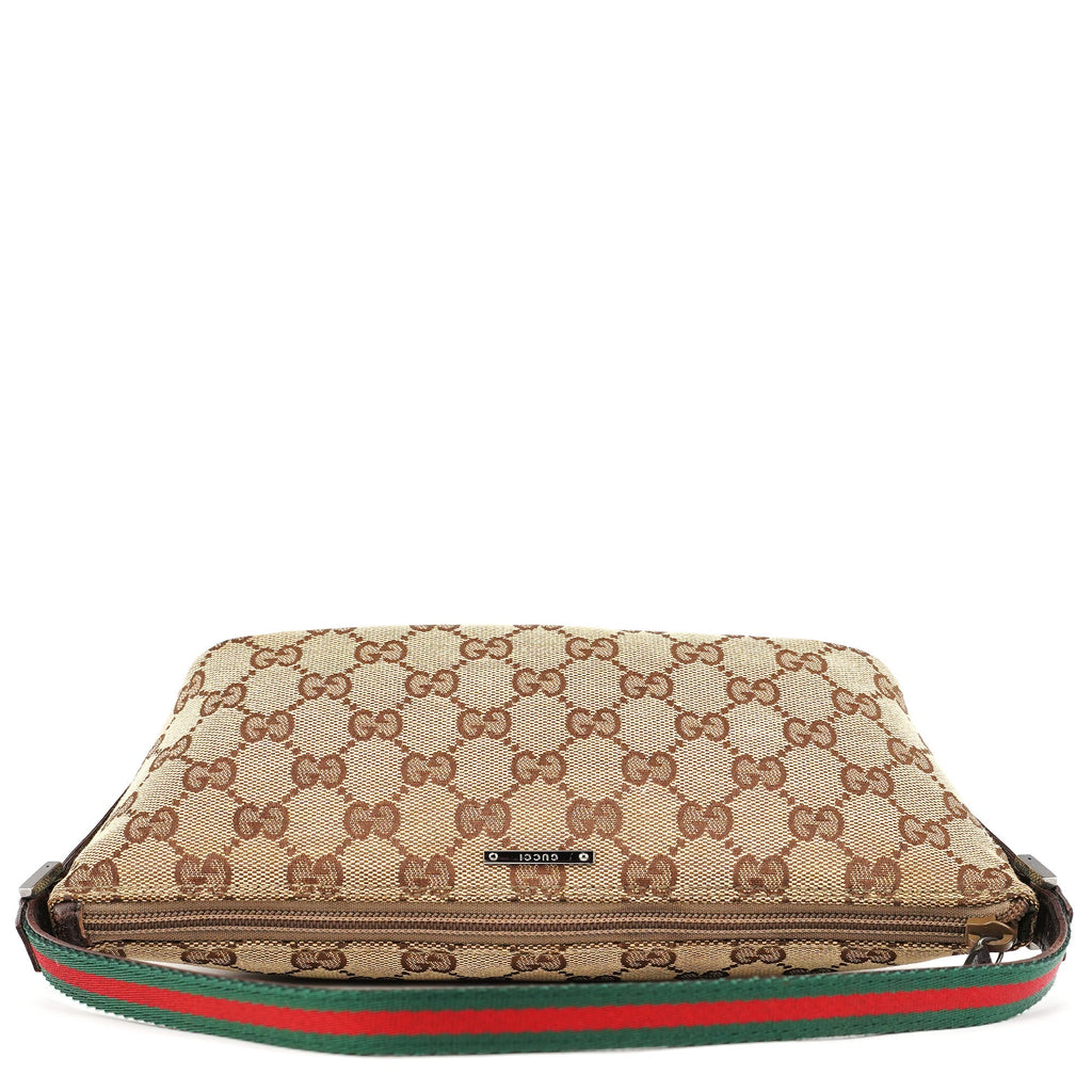 141809 Beige Brown GG Boat Pochette