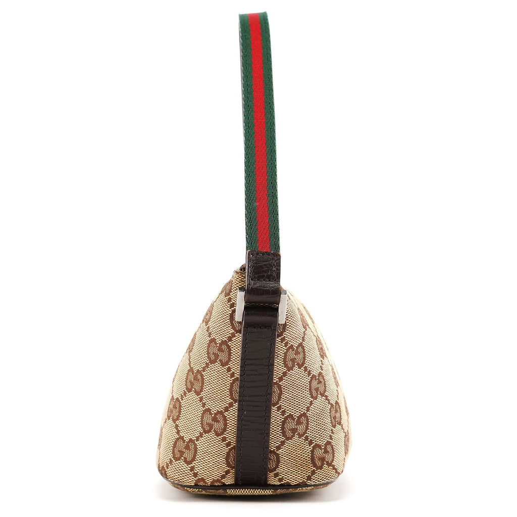 141809 Beige Brown GG Boat Pochette
