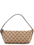 141809 Beige Brown GG Boat Pochette