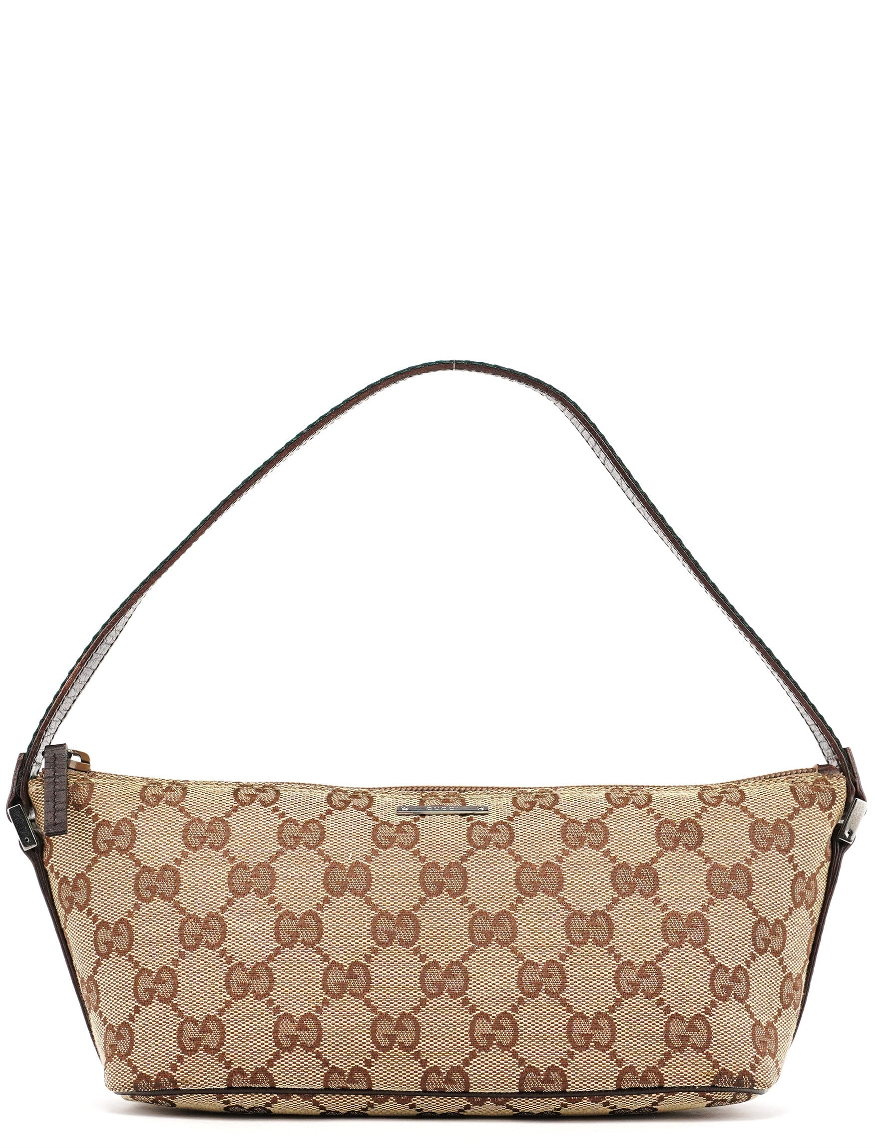 141809 Beige Brown GG Boat Pochette