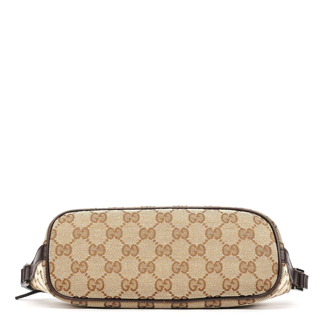 141809 Beige Brown GG Boat Pochette