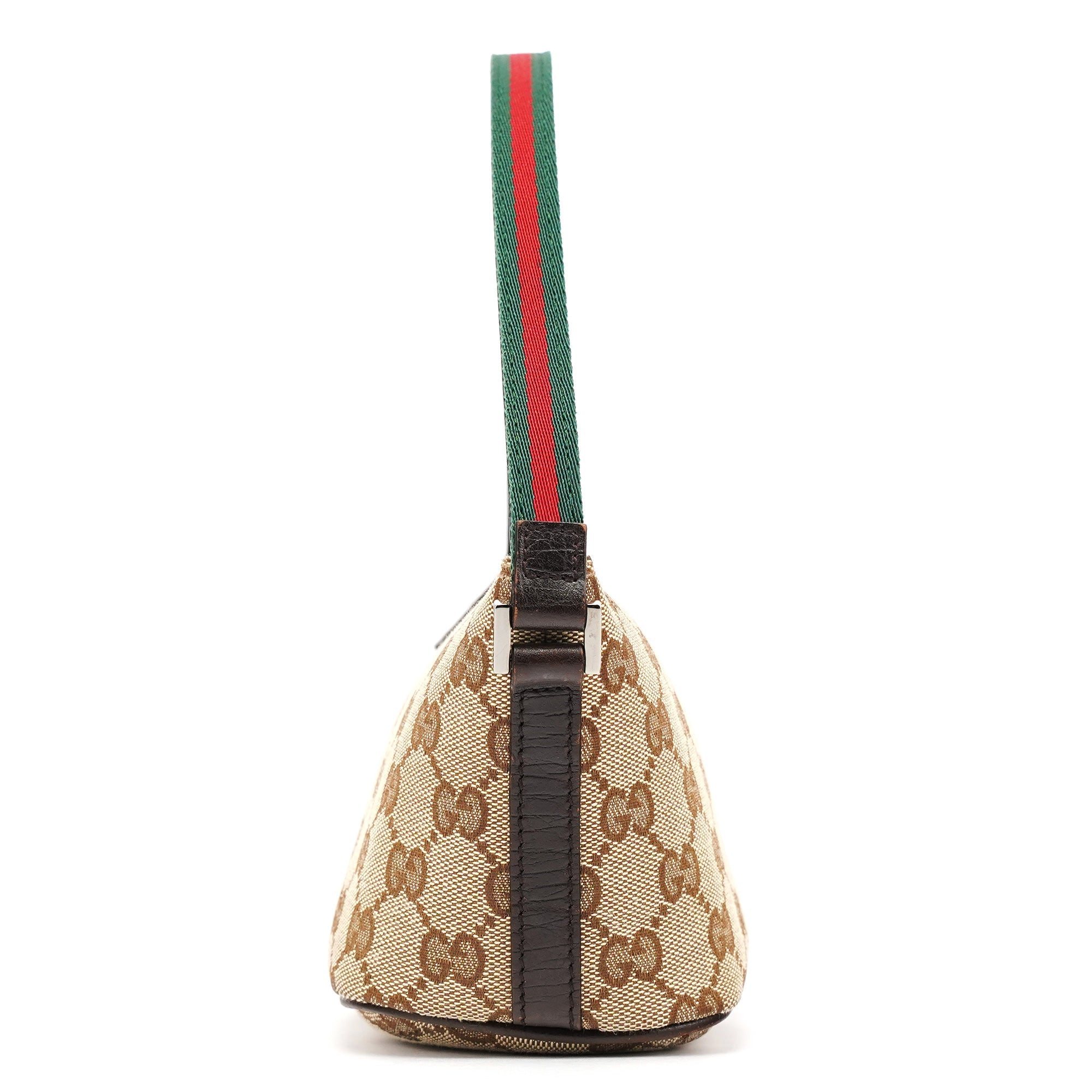 141809 Beige Brown GG Boat Pochette