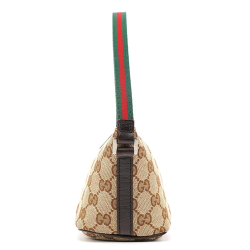 141809 Beige Brown GG Boat Pochette