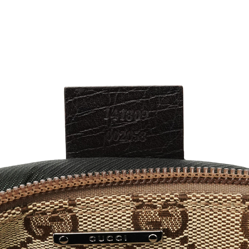 141809 Beige Brown GG Boat Pochette