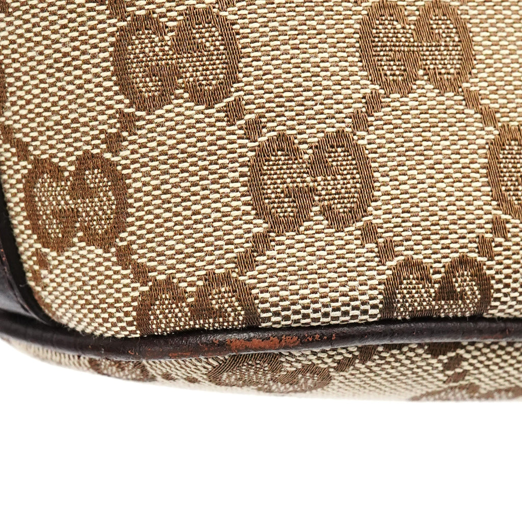 141809 Beige Brown GG Boat Pochette