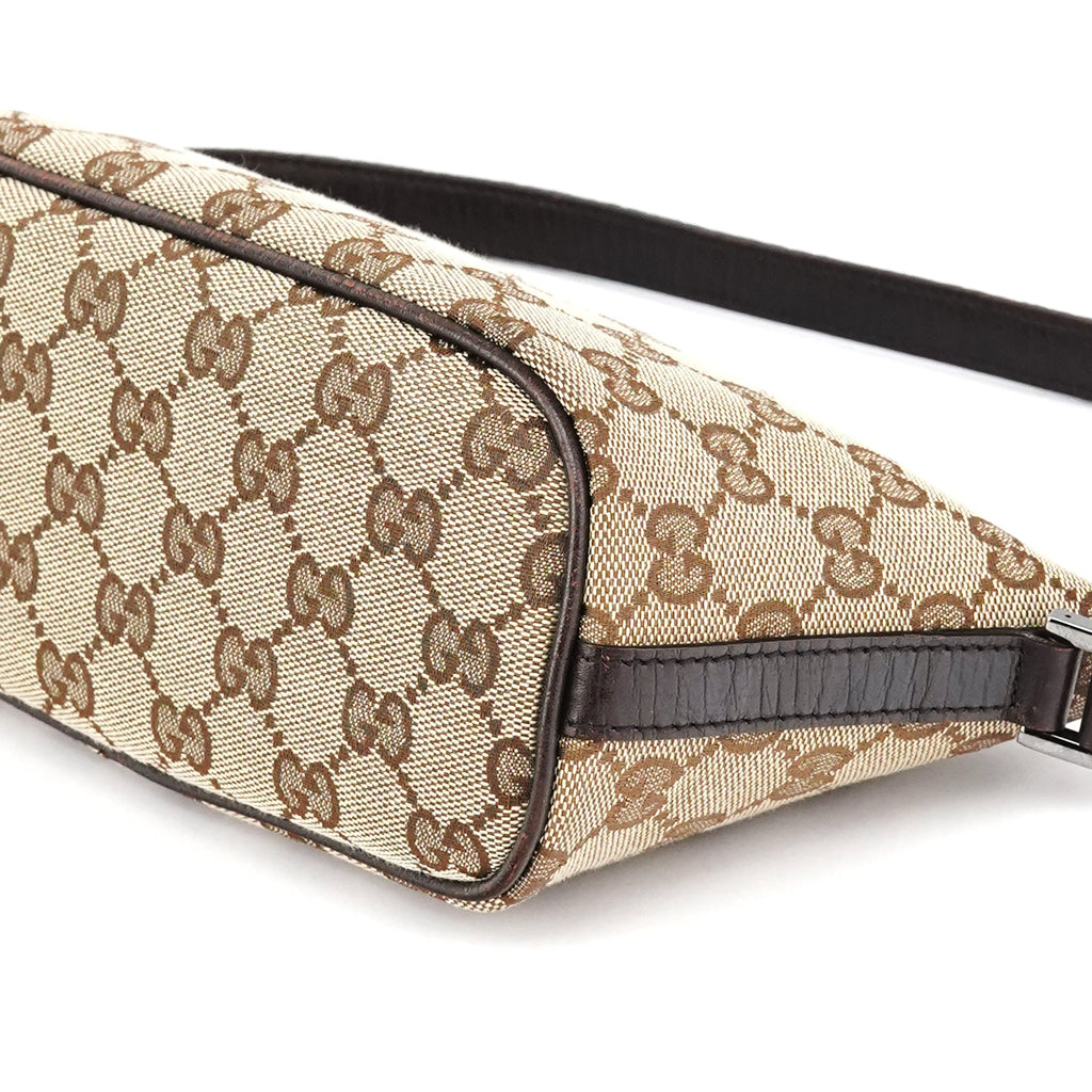 141809 Beige Brown GG Boat Pochette