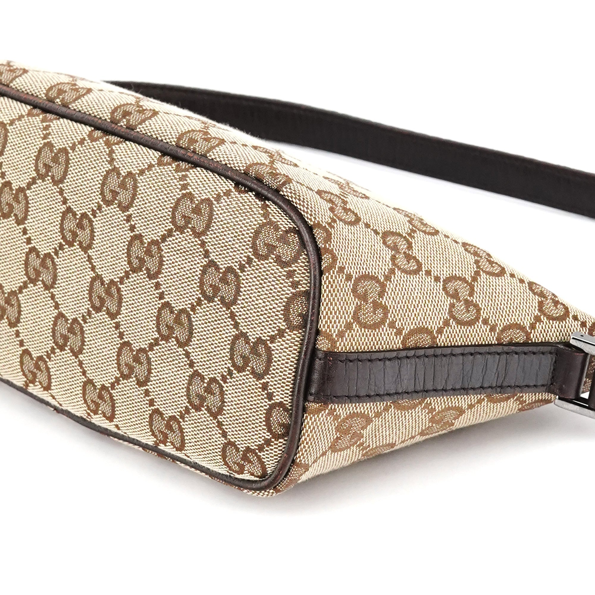 141809 Beige Brown GG Boat Pochette