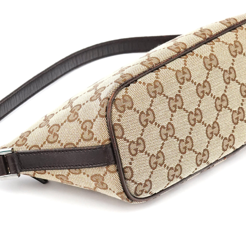 141809 Beige Brown GG Boat Pochette