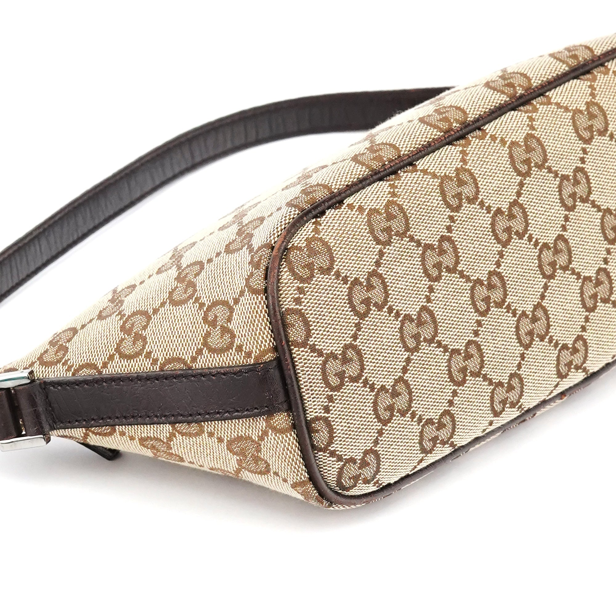 141809 Beige Brown GG Boat Pochette