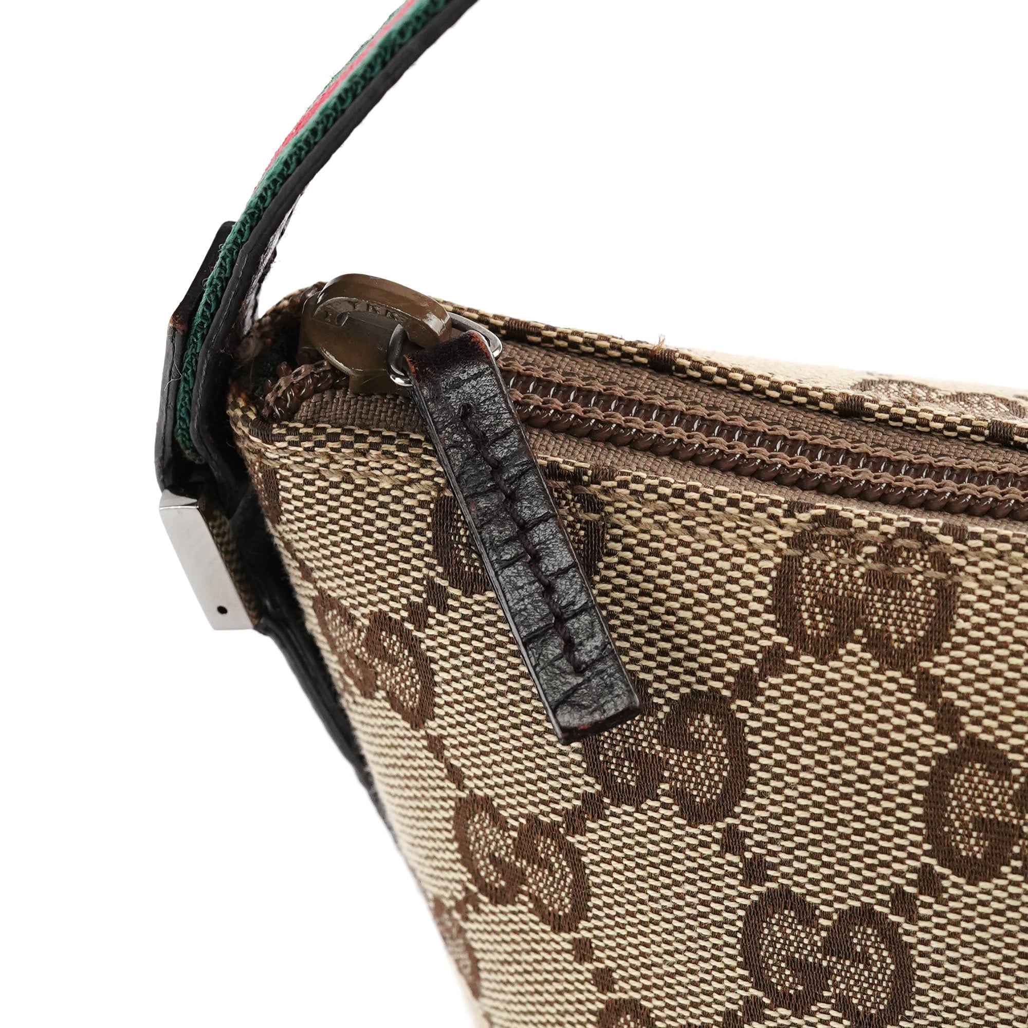 141809 Beige Brown GG Boat Pochette