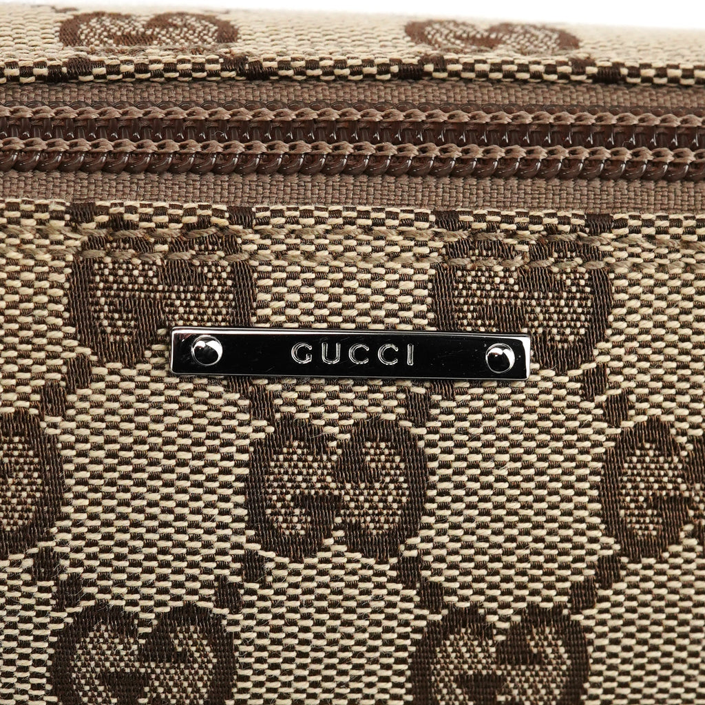 141809 Beige Brown GG Boat Pochette