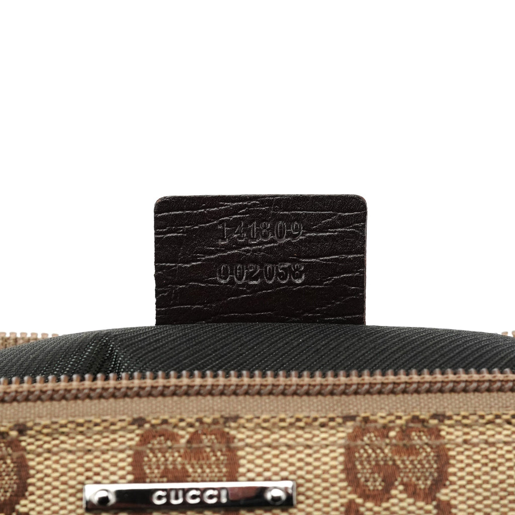 141809 Beige Brown GG Boat Pochette