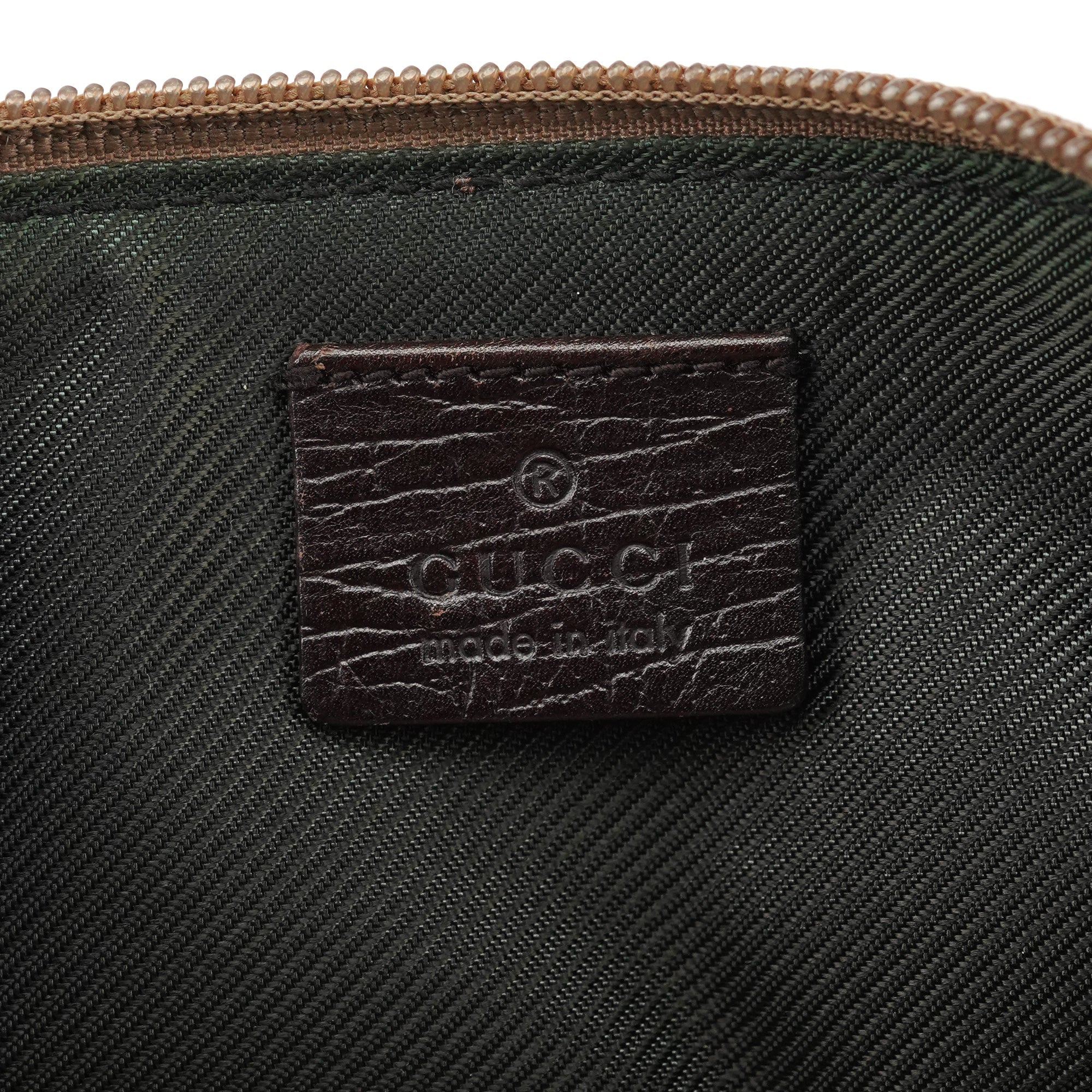 141809 Beige Brown GG Boat Pochette