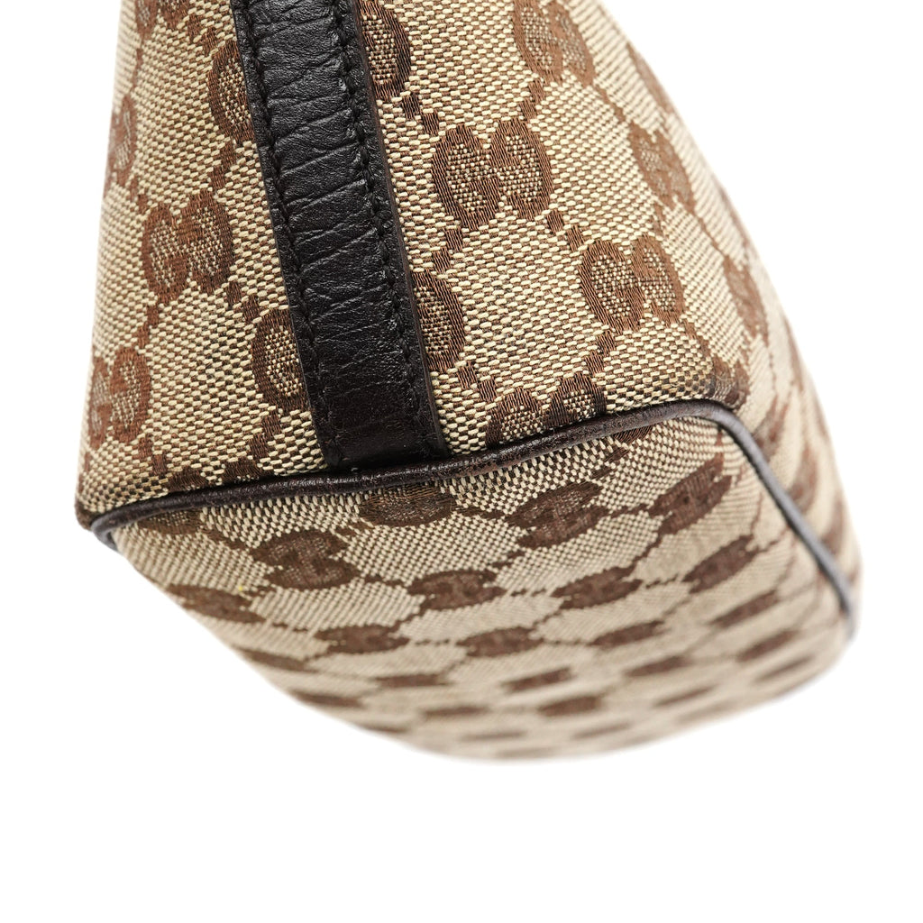 141809 Beige Brown GG Boat Pochette
