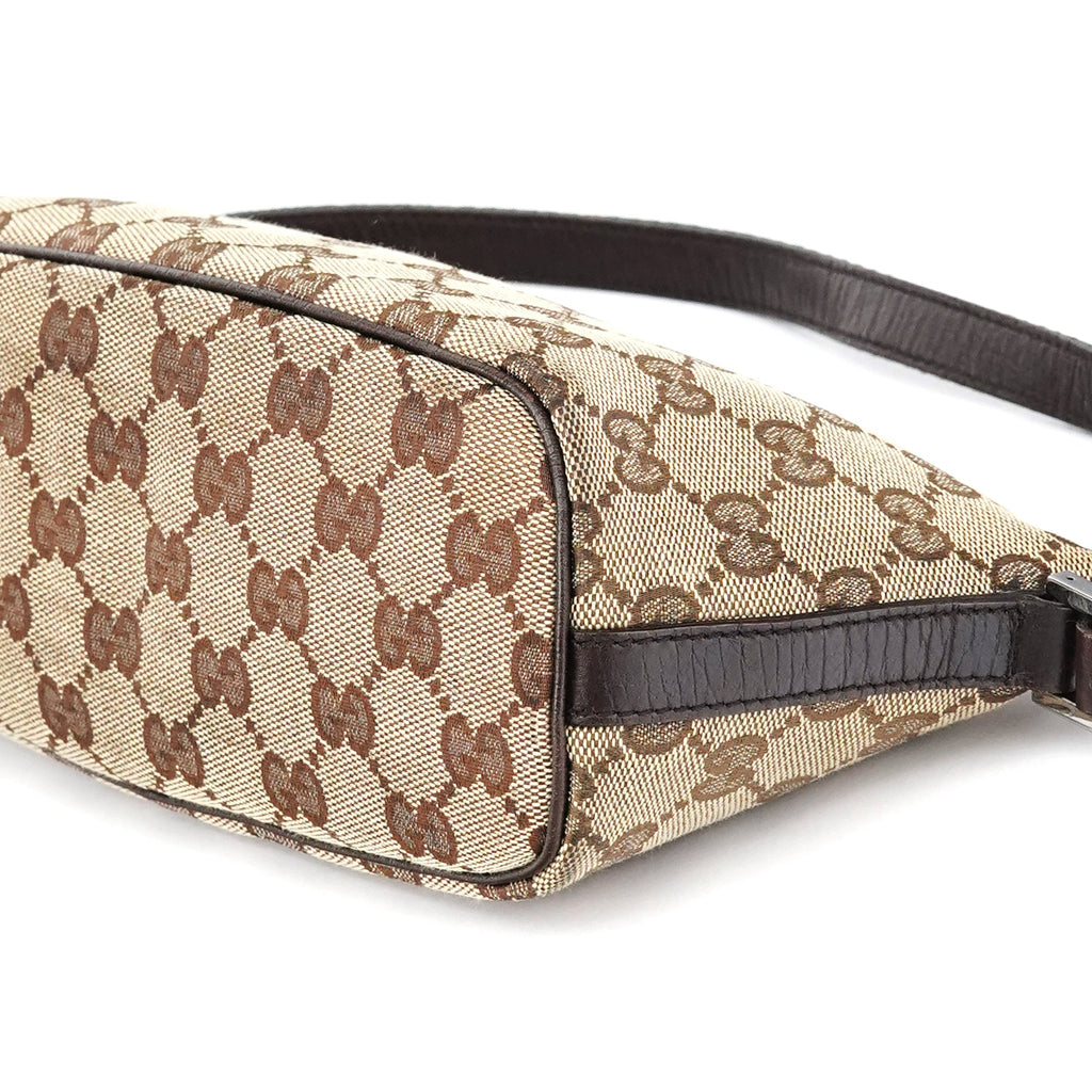 141809 Beige Brown GG Boat Pochette