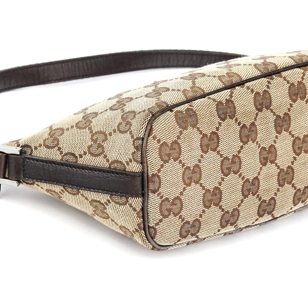 141809 Beige Brown GG Boat Pochette