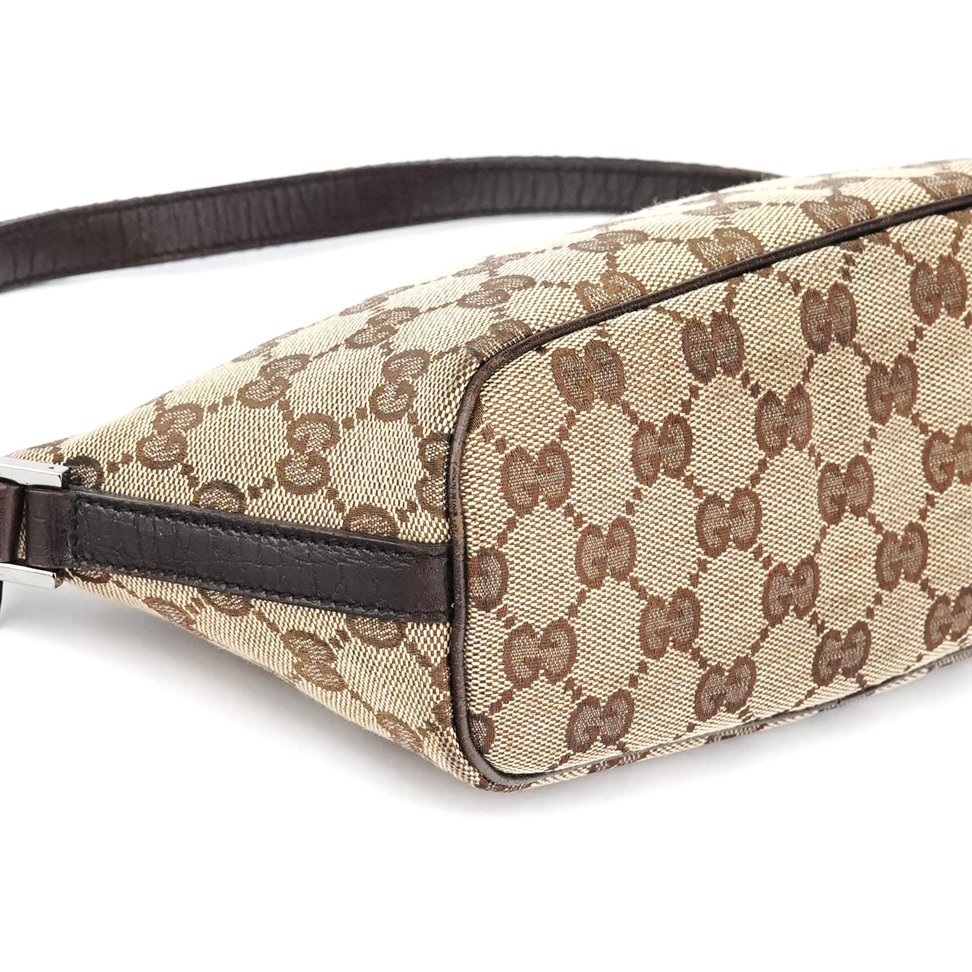 141809 Beige Brown GG Boat Pochette