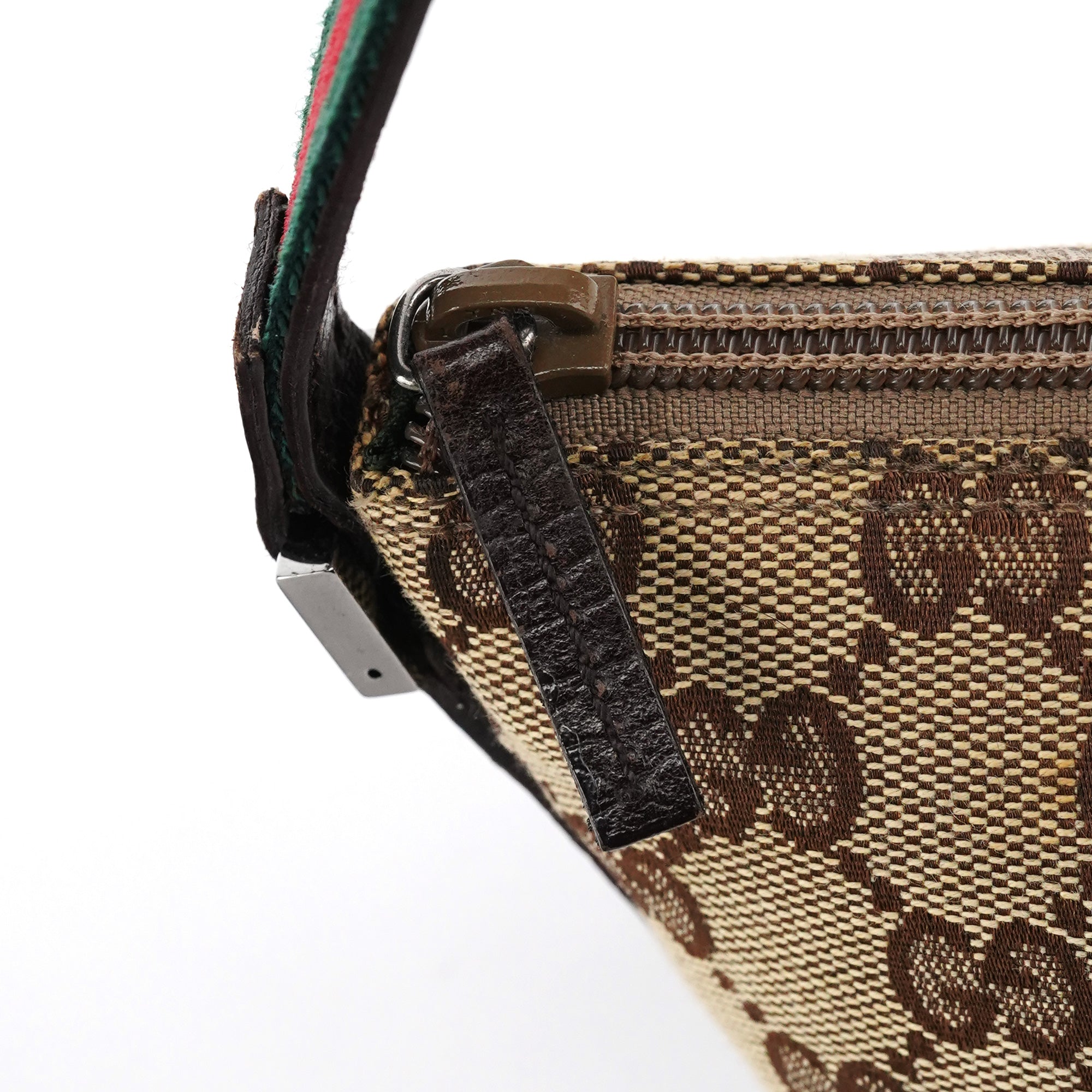 141809 Beige Brown GG Boat Pochette