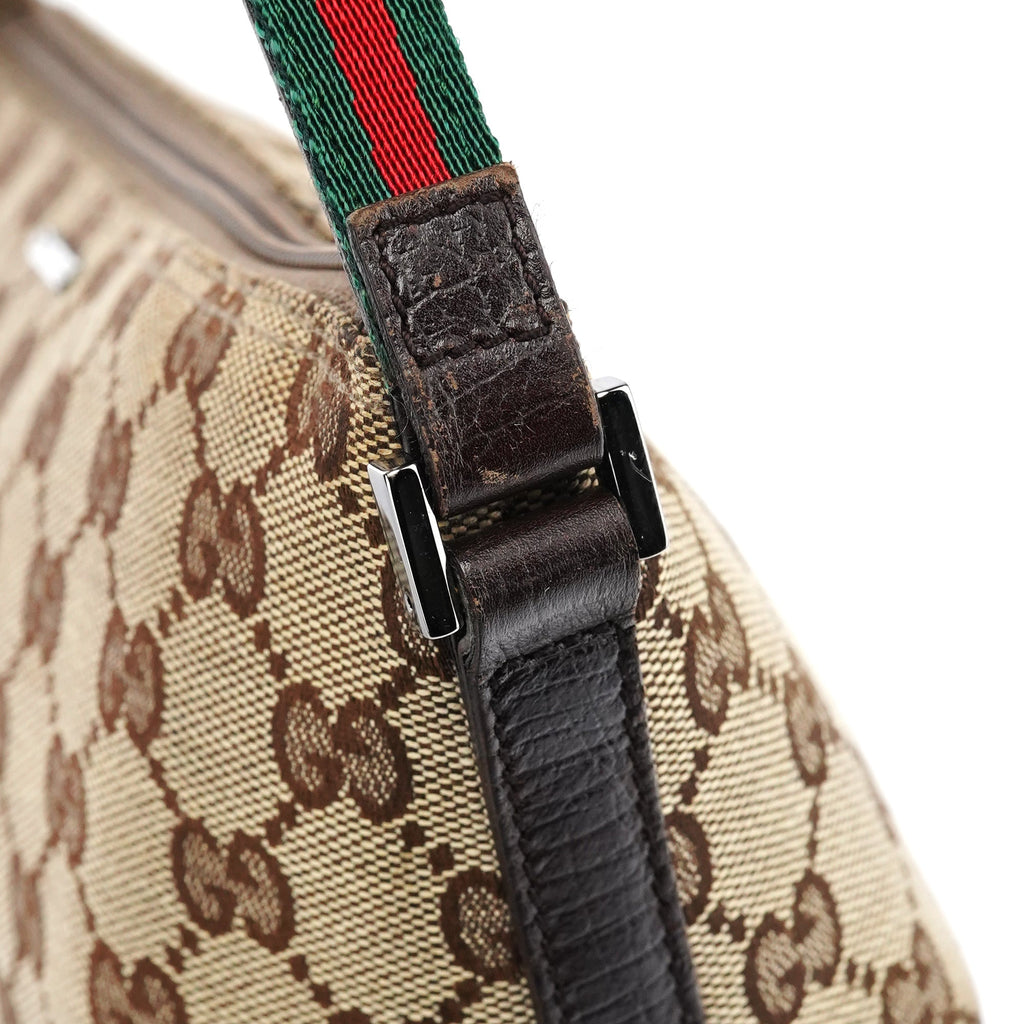 141809 Beige Brown GG Boat Pochette