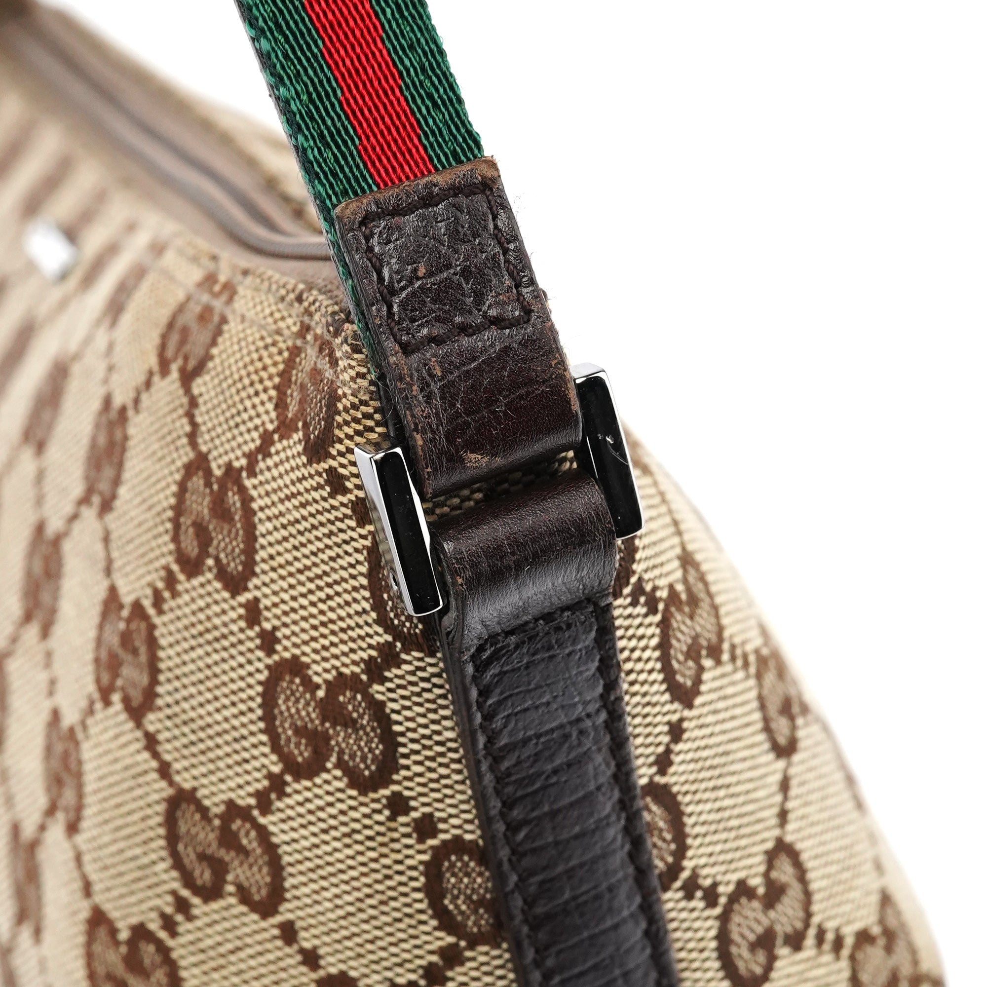 141809 Beige Brown GG Boat Pochette