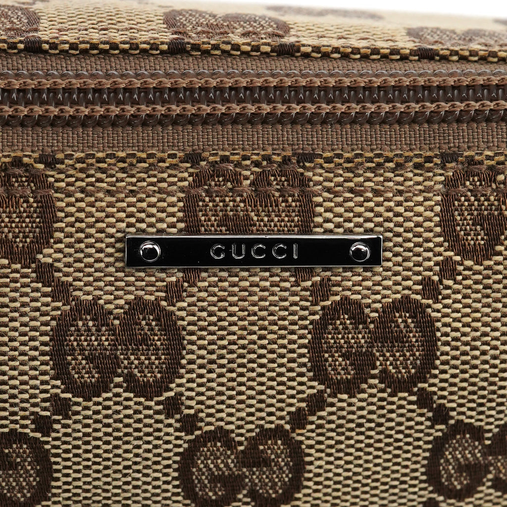 141809 Beige Brown GG Boat Pochette