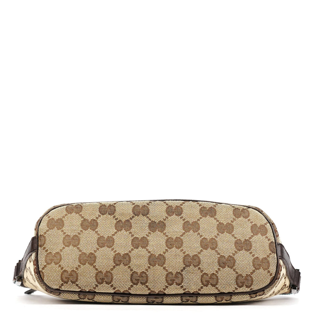 141809 Beige Brown GG Boat Pochette