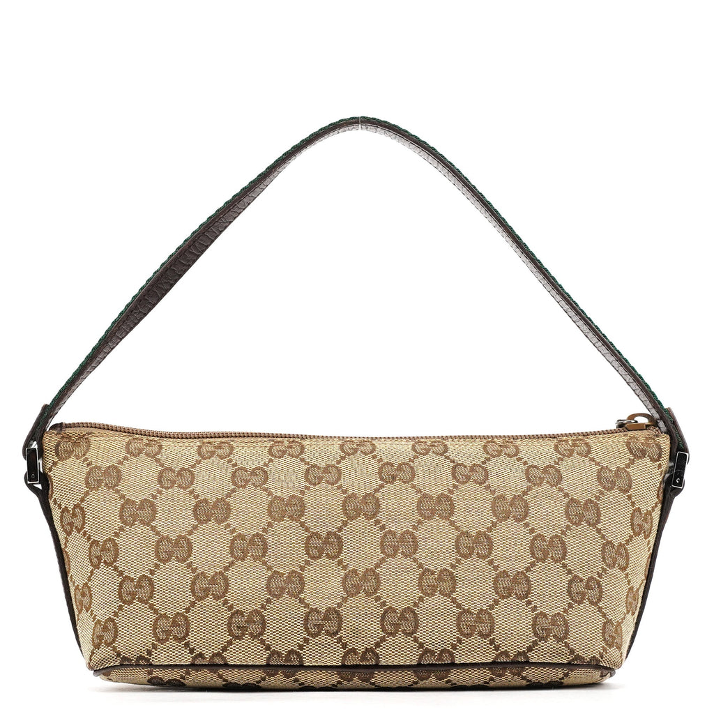 141809 Beige Brown GG Boat Pochette