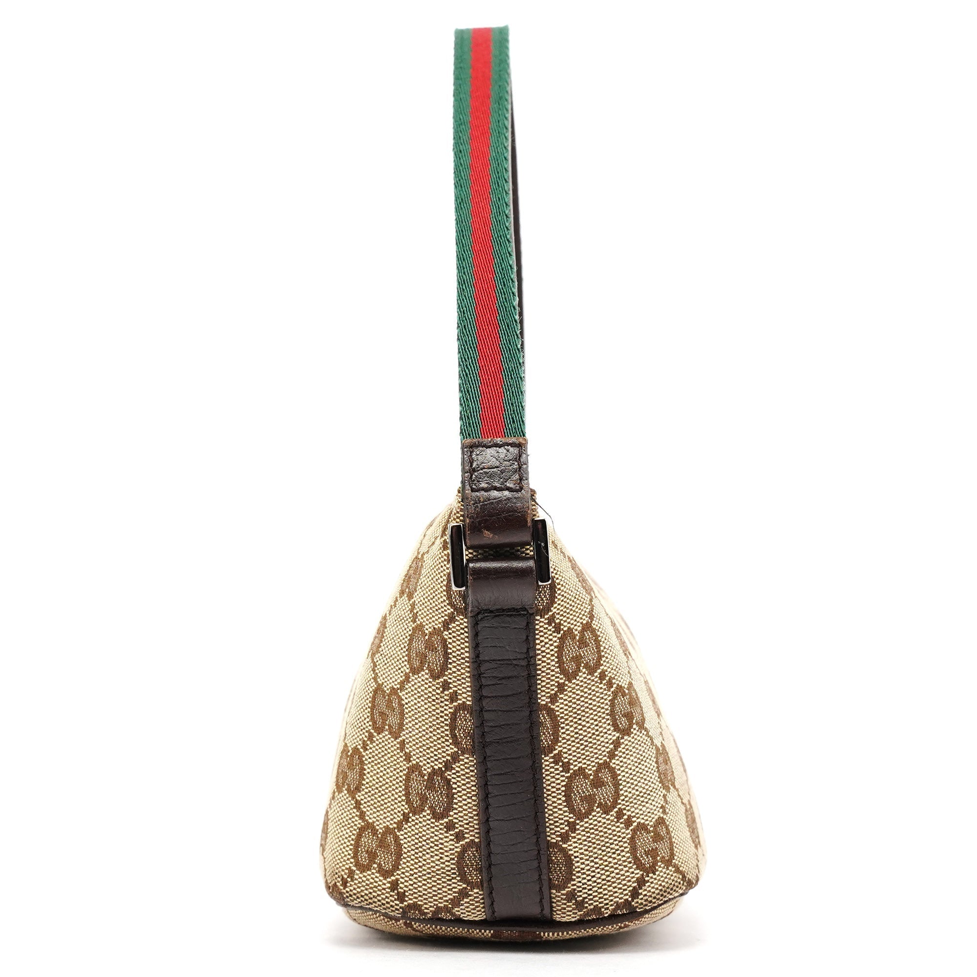 141809 Beige Brown GG Boat Pochette