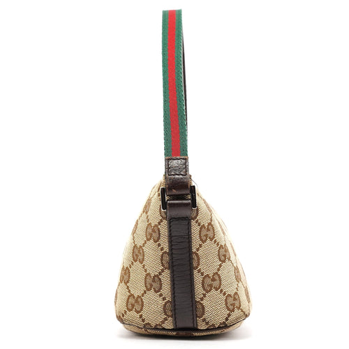 141809 Beige Brown GG Boat Pochette