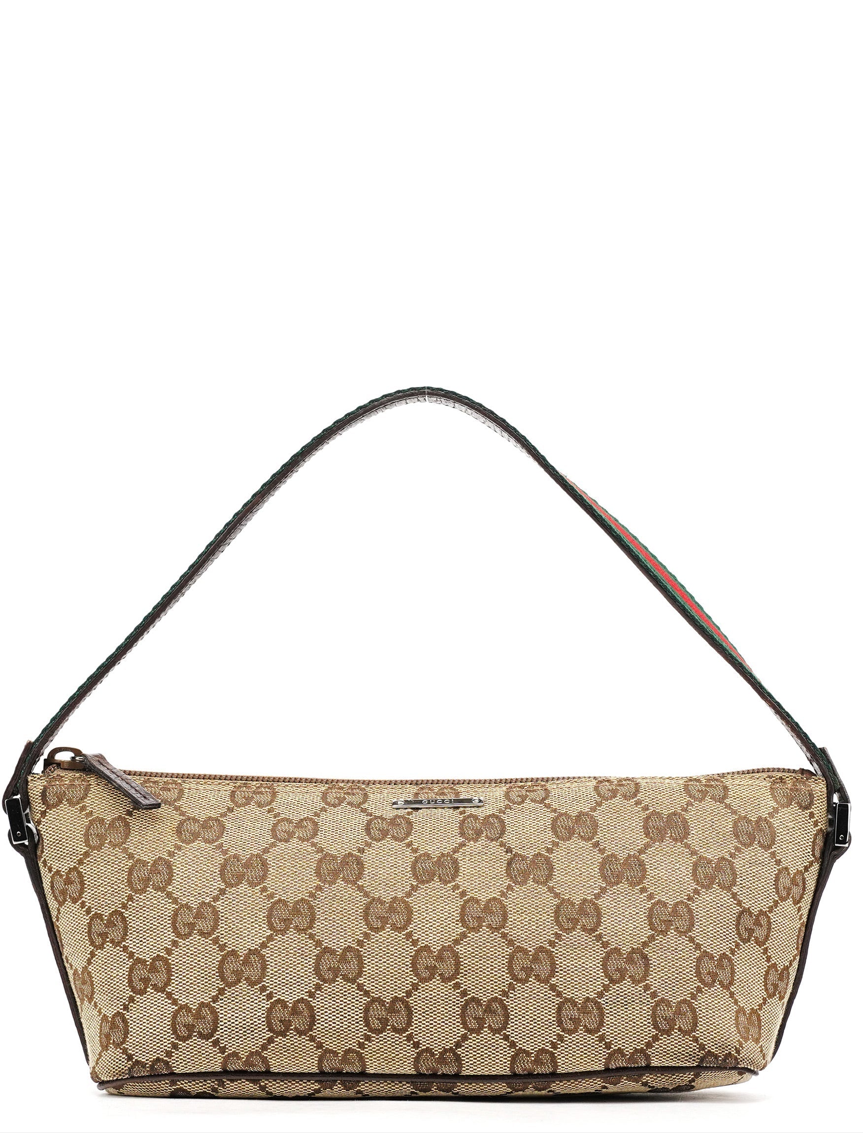 141809 Beige Brown GG Boat Pochette
