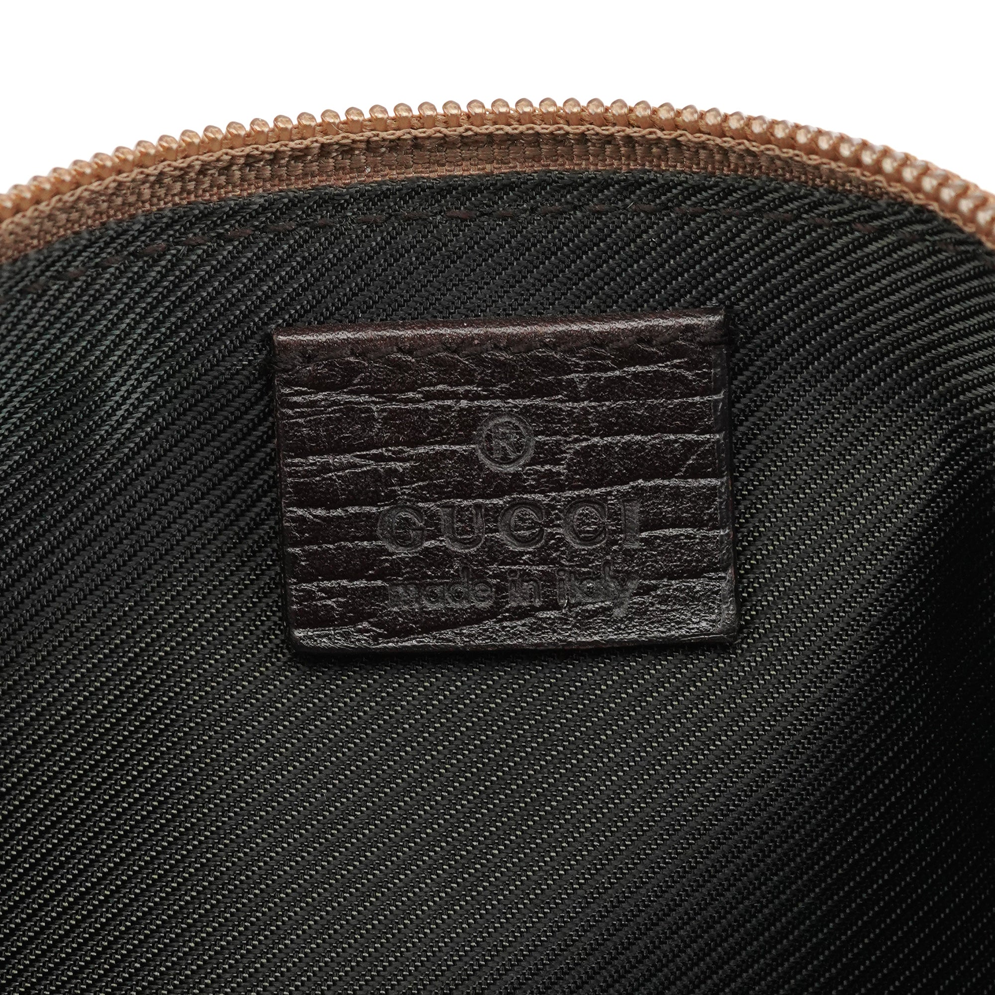 141809 Beige Brown GG Boat Pochette
