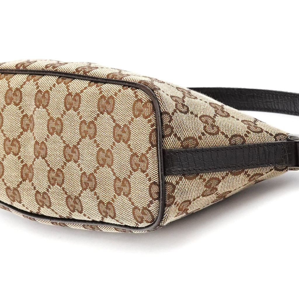 141809 Beige Brown GG Boat Pochette