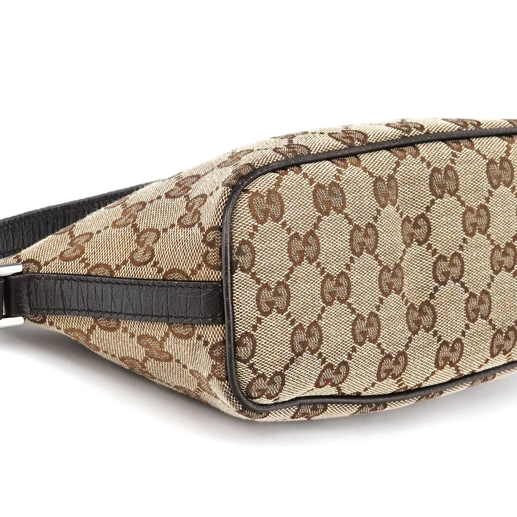 141809 Beige Brown GG Boat Pochette