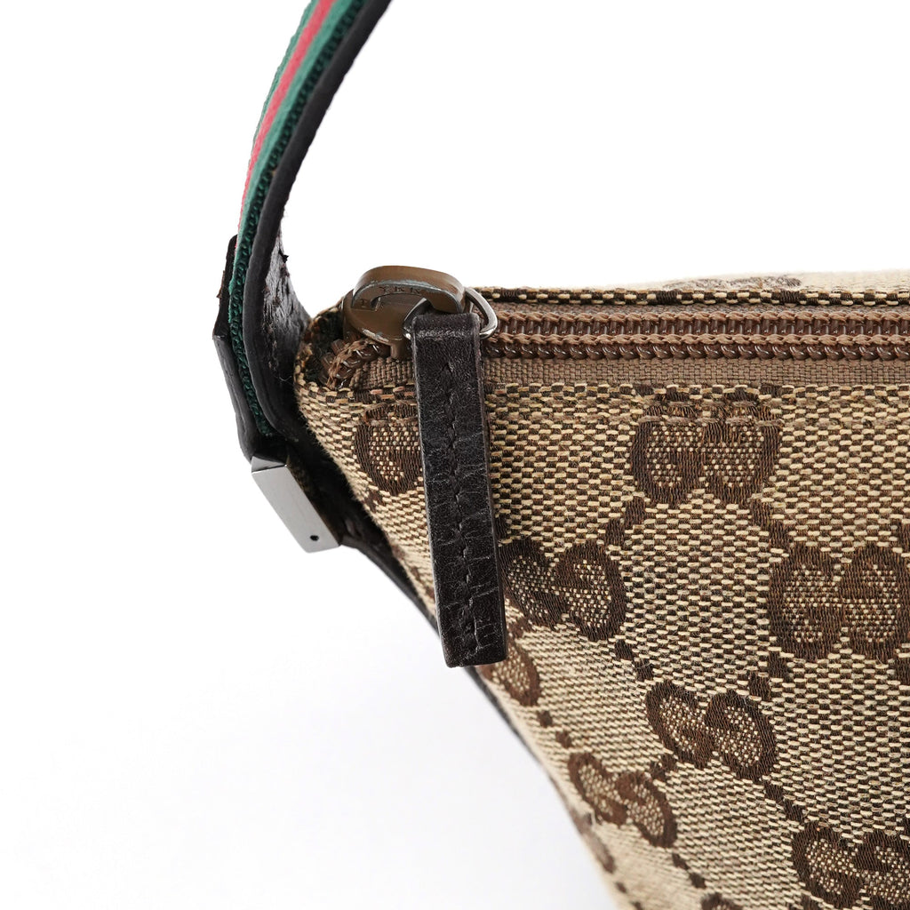 141809 Beige Brown GG Boat Pochette