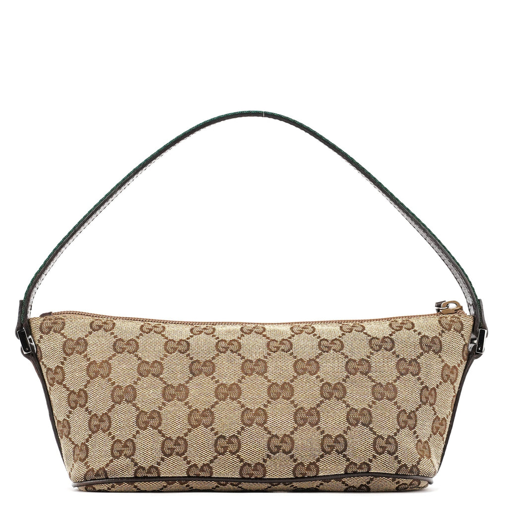 141809 Beige Brown GG Boat Pochette