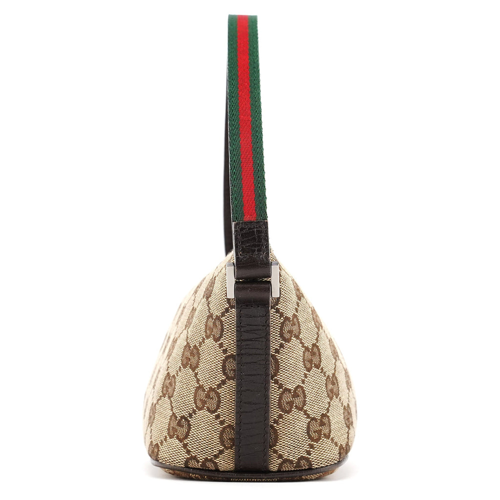 141809 Beige Brown GG Boat Pochette
