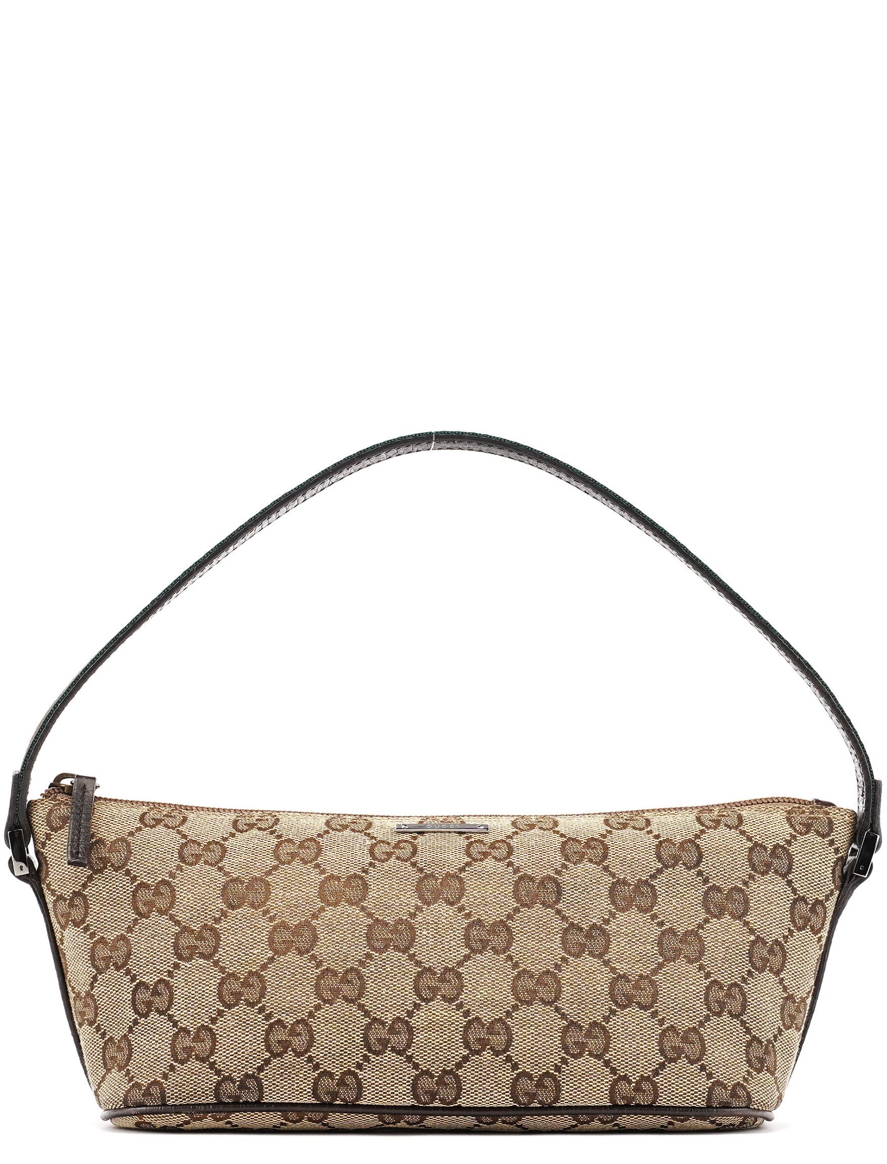 141809 Beige Brown GG Boat Pochette