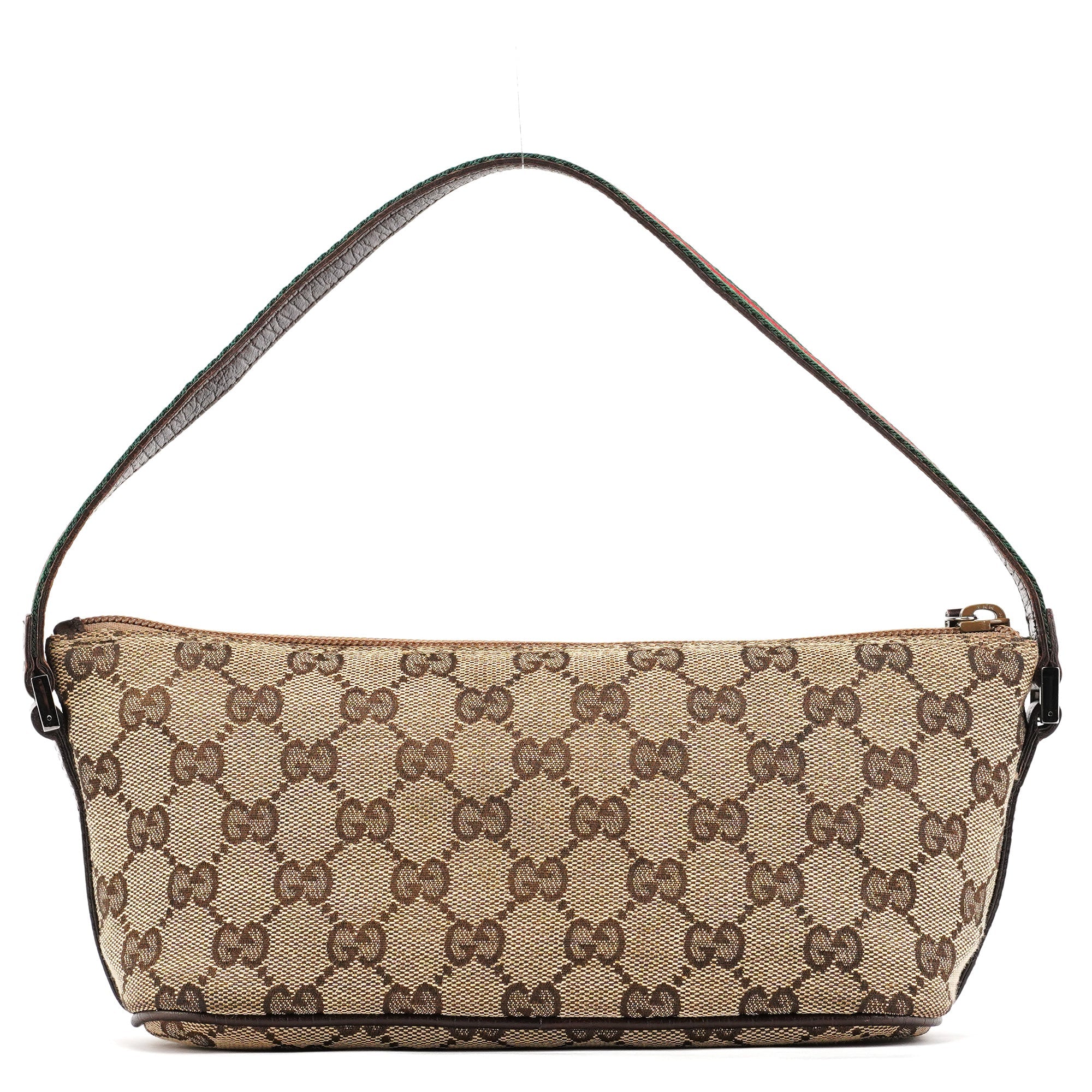 141809 Beige Brown GG Boat Pochette