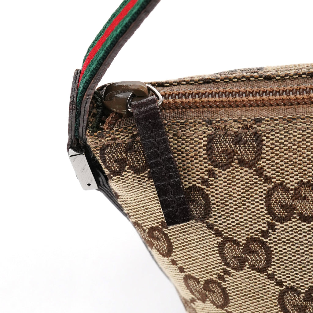 141809 Beige Brown GG Boat Pochette