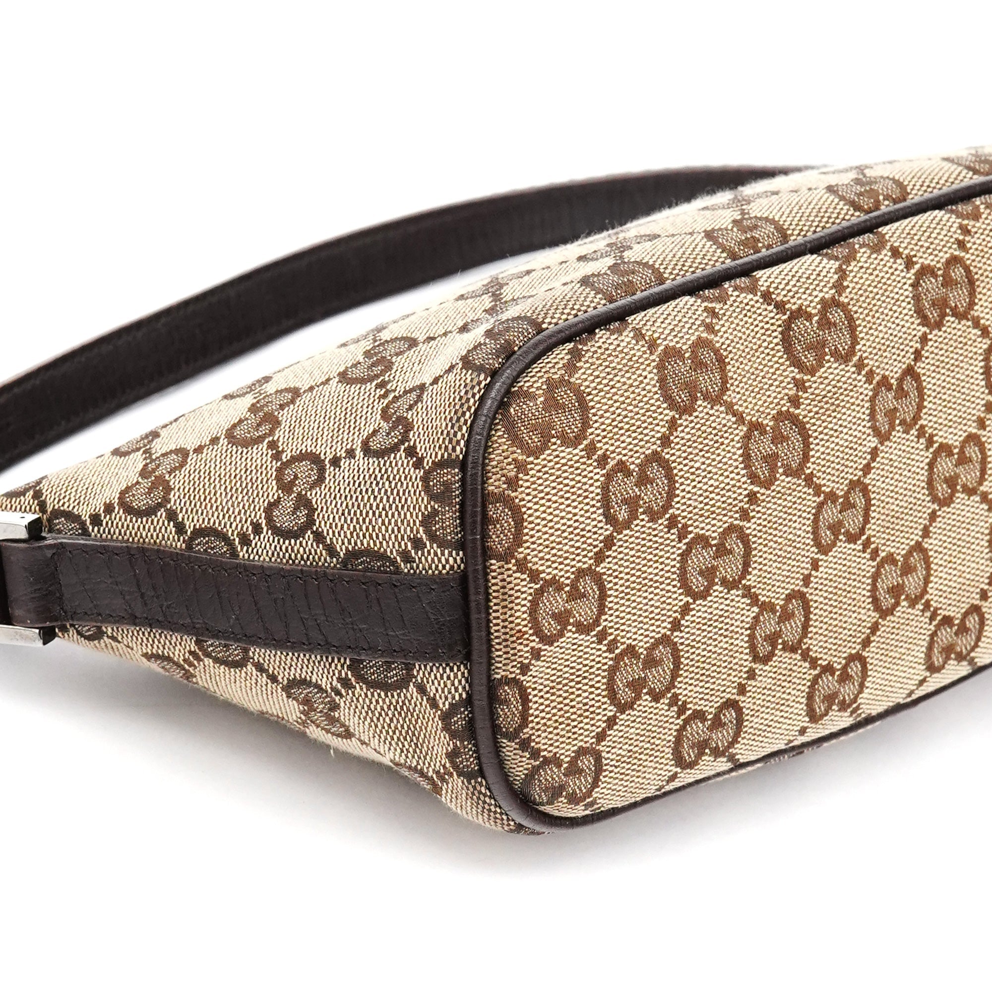 141809 Beige Brown GG Boat Pochette