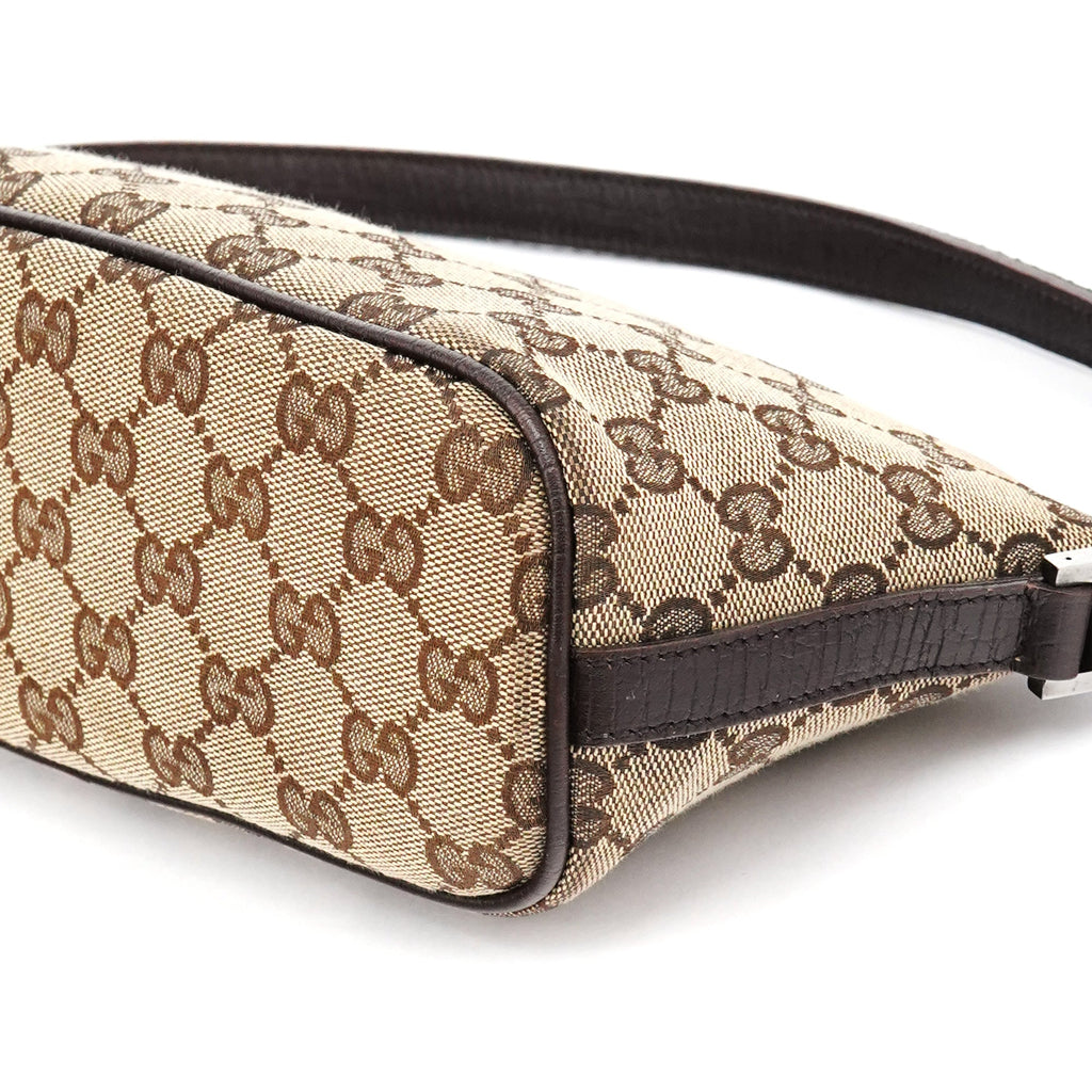 141809 Beige Brown GG Boat Pochette