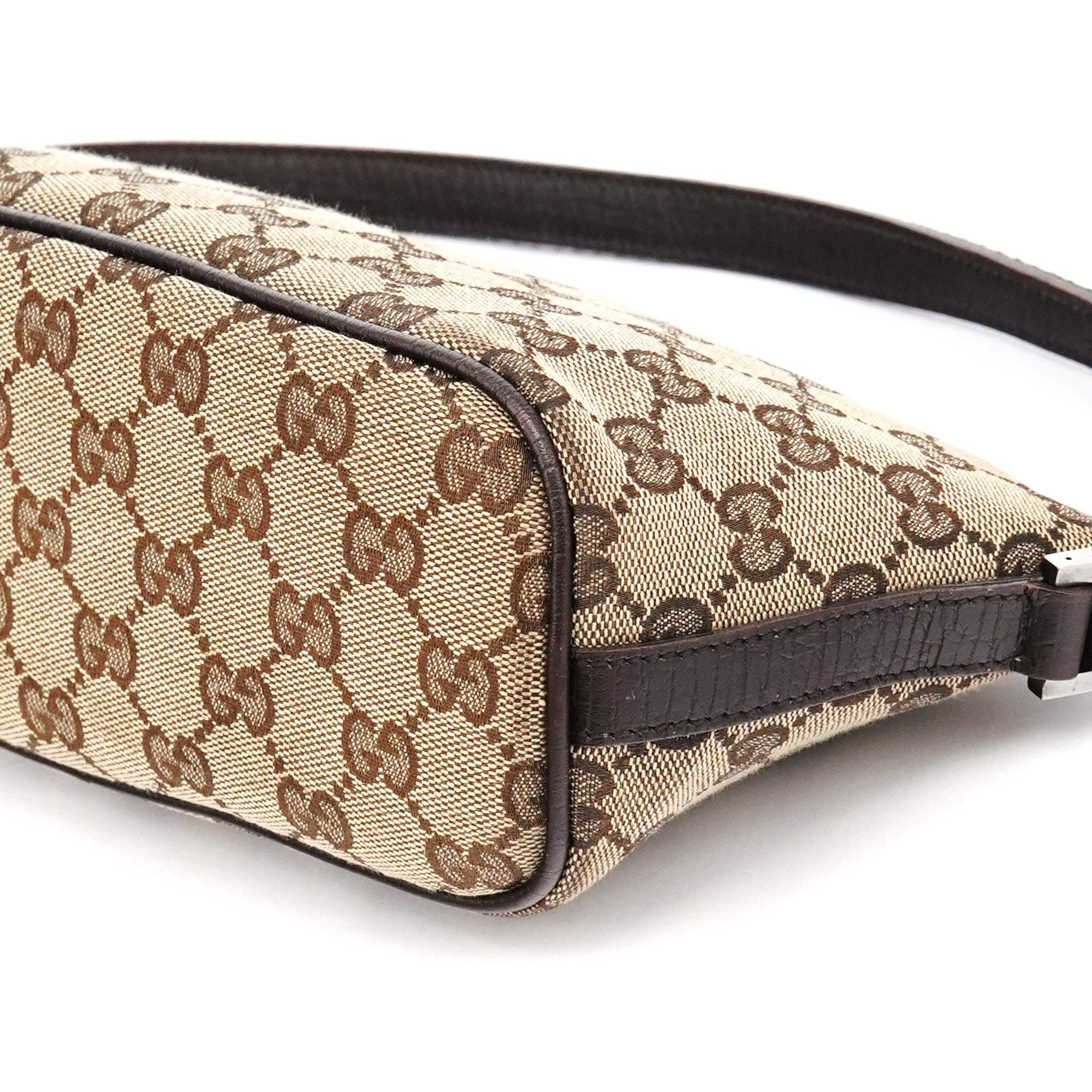 141809 Beige Brown GG Boat Pochette