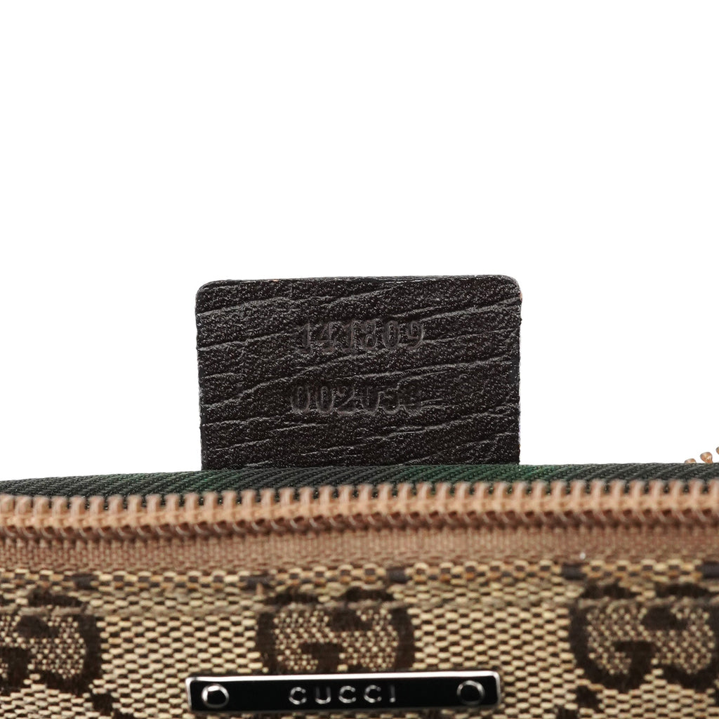 141809 Beige Brown GG Boat Pochette