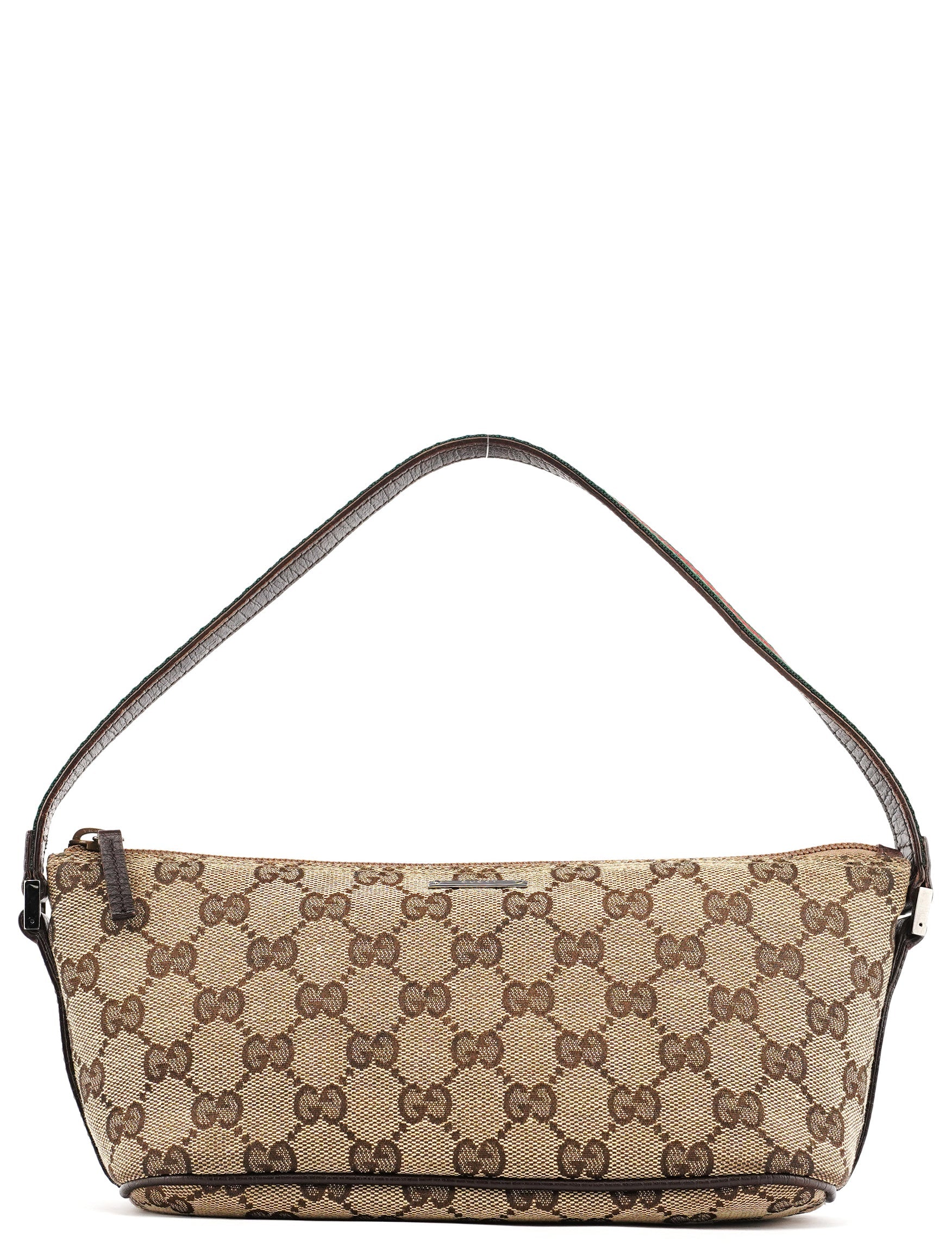 141809 Beige Brown GG Boat Pochette