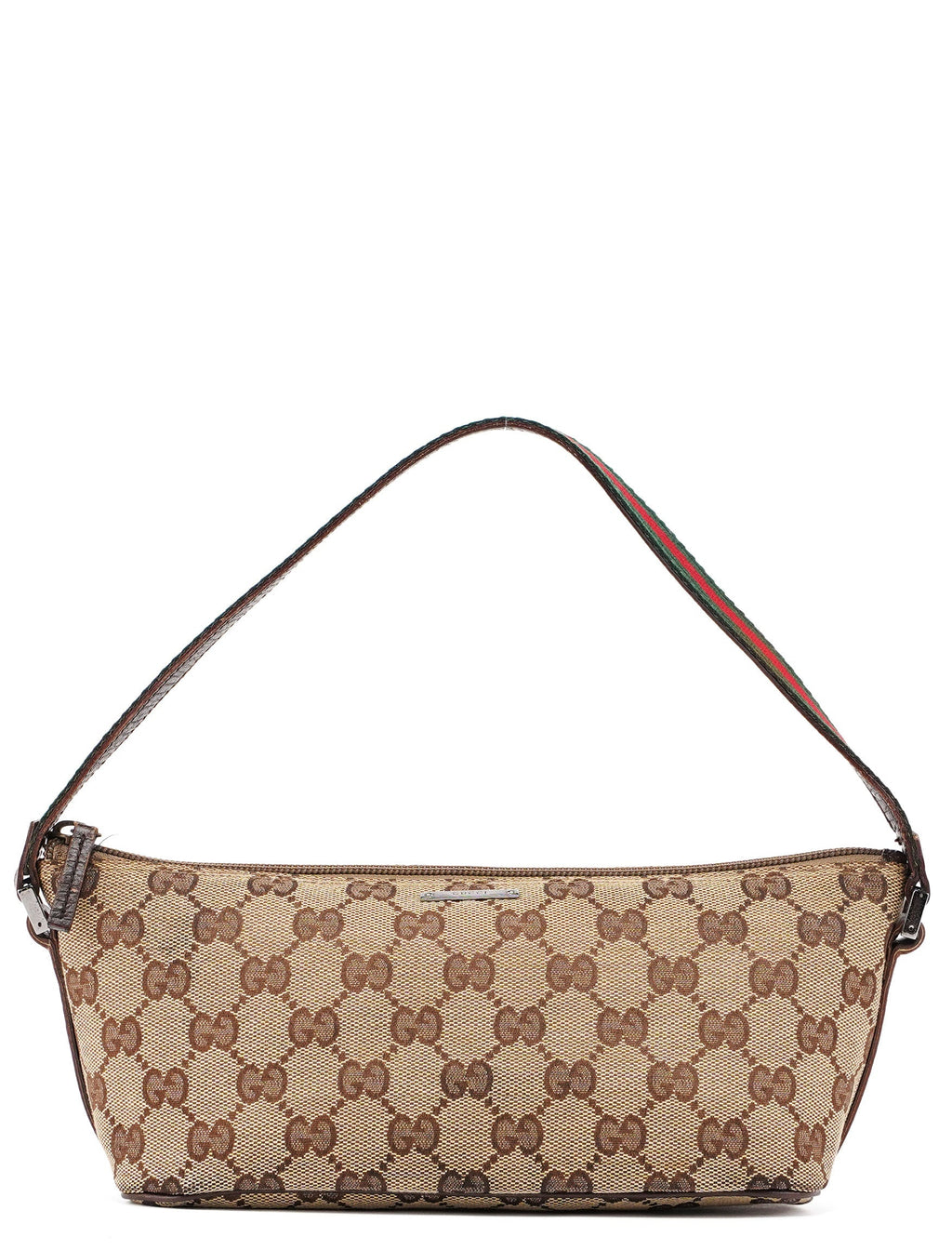 141809 Beige Brown GG Boat Pochette